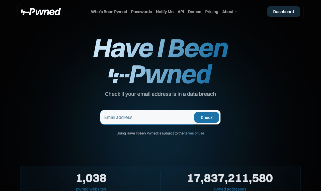 Have I Been Pwned, waar je kunt nagaan of je e-mailadres in een bekend lek voorkomt